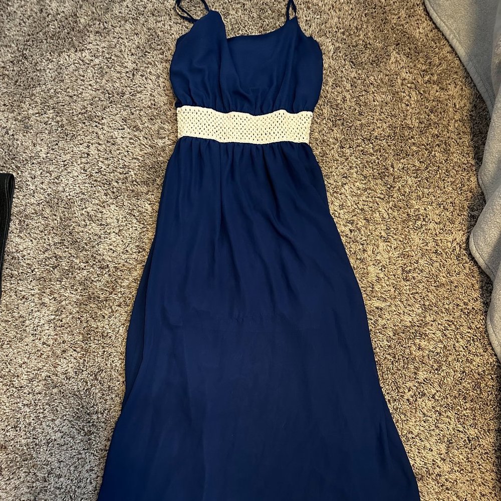 Blue Maxi Dress Charming Charlie Size Medium